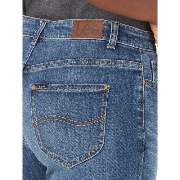 LEE WOMEN'S FREMONT HIGH RISE CROPPED STRAIGHT DENIM JEANS SIZE 31 LARGE NWT - Picture 4 of 10